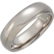 Titanium 10.00 06.00 mm POLISHED DOMED BAND