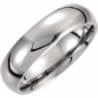 Titanium 07.50 06.00 mm POLISHED DOMED BAND