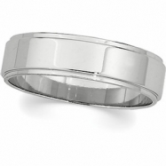 Picture of 14kt White 07.00 mm Flat Edge Band
