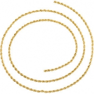 Picture of 14kt Yellow BULK BY INCH Polished 01.50 MM ROPE CHAIN