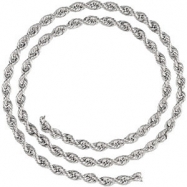 Picture of 14kt White BULK BY INCH Polished 04.00 MM ROPE CHAIN