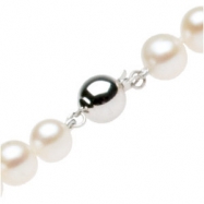 Picture of Sterling Silver 08.00 MM - 09.00 MM 42" Polished FREWTER CULT WHITE PEARL STRAN
