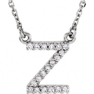 Picture of 14kt White Z Diamond 0.1 1/10CTW Diamond Necklace