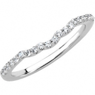 Picture of 14kt White Band Complete with Stone 07.00 3/4 CTW Polished 1/4 CT W Band