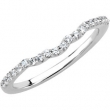 14kt White Band Complete with Stone 07.00 3/4 CTW Polished 1/4 CT W Band