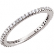 14kt White Band 07.00 Complete with Stone ROUND VARIOUS Polished 1/3 CTW DIAMOND BAND