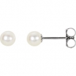 14KW PAIR 04.00 MM P AKOYA CULTURED PEARL EARRINGS