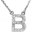 14kt White B Diamond 0.166666666666667 1/6CTW Diamond Necklace
