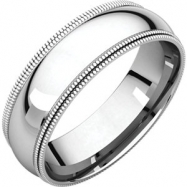 Picture of 10kt White 06.00 mm Comfort Fit Double Milgrain Band