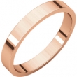 14kt Rose 03.00 mm Flat Band