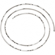 Picture of 14kt White BULK BY INCH Polished SOLID BOX CHAIN