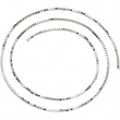 14kt White BULK BY INCH Polished SOLID BOX CHAIN