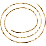 Picture of 14kt Yellow BULK BY INCH Polished SOLID BOX CHAIN