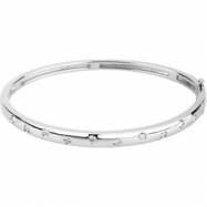 Picture of 14kt White 1/2 CTTW Polished DIAMOND BANGLE BRACELET