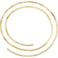 Picture of 14kt Yellow BULK BY INCH Polished SOLID BOX CHAIN