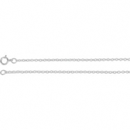 Picture of 14kt White 20 INCH Polished SOLID CABLE CHAIN