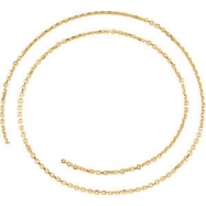 Picture of 14kt Yellow BULK BY INCH Polished DIAMOND CUT CABLE CHAIN
