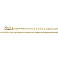 Picture of 10kt Yellow 18 INCH Polished DIAMOND CUT ROPE CHAIN