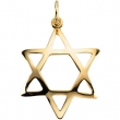 Sterling Silver 20.00X17.25 MM Polished DOMED STAR OF DAVID