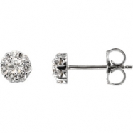 Picture of 14kt White Complete with Stone Diamond 02.70 mm Pair Polished 3/8 CTW Diamond Earrings