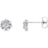 Picture of 14kt White Complete with Stone Diamond 03.20 mm Pair Polished 3/4 CTW Diamond Earrings