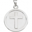 Sterling Silver 23.00 MM Polished CROSS PENDANT