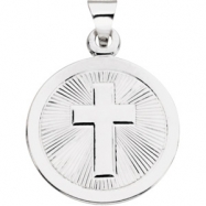 Picture of Sterling Silver 19.00 MM Polished CROSS PENDANT