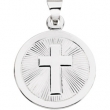 Sterling Silver 19.00 MM Polished CROSS PENDANT