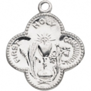 Picture of Sterling Silver 17.75 MM Polished FIRST HOLY COMMUNION MEDAL