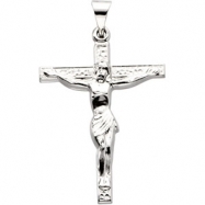 Picture of Sterling Silver 24.5X19.25 Polished CROSS W/ CRUCIFIX