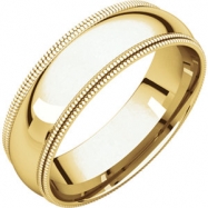 Picture of 14kt Yellow 06.00 mm Comfort Fit Double Milgrain Band