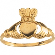 Picture of 14KW RING P YOUTH CLADDAGH RING
