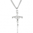 Sterling Silver 23.00X14.00 MM Polished PENDANT CRUCIFIX W/18" CHAIN