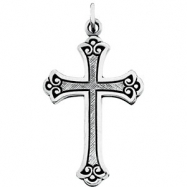Picture of Sterling Silver 26.00 X 18.00 MM Polished CROSS PENDANT