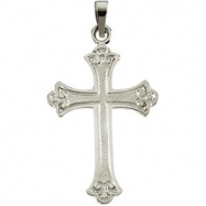 Picture of 14kt White 33.00X22.00 MM Polished CROSS PENDANT