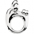 Sterling Silver 20.25X14.00 MM Polished LG. MOTHER & TWINS