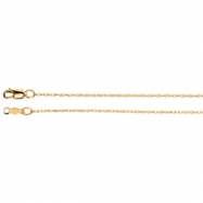 Picture of 14kt White 16 INCH Polished LASERED TITAN GOLD ROPE CHAIN