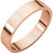 14kt Rose 04.00 mm Flat Band
