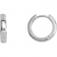 Picture of Platinum PAIR 14.00 MM Polished HINGED EARRING