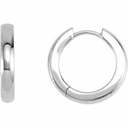 Picture of Platinum PAIR 17.50 MM Polished HINGED EARRING
