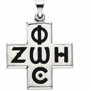 Picture of Sterling Silver 24.00 MM Polished PHOS ZOE CROSS PENDANT