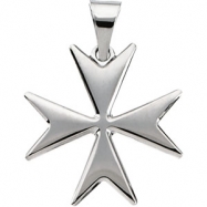 Picture of Sterling Silver 18.00 MM Polished MALTESE CROSS PENDANT