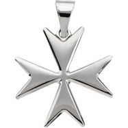 Picture of Sterling Silver 18.00 MM Polished MALTESE CROSS PENDANT