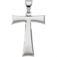 Picture of Sterling Silver 19.00X16.00 MM Polished TAU CROSS PENDANT