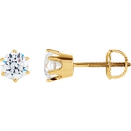 Picture of 14KW PAIR 05.75 MM P CUBIC ZIRCONIA STUD EARRING