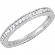 Picture of 14kt White 1/5 CT TW BAND Polished BRIDAL ENGAGEMENT SEMI SET