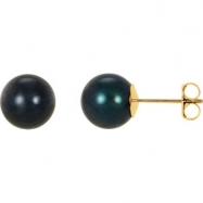 Picture of 14KY PAIR 08.00 MM P BLACK PEARL EARRING