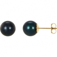 Picture of 14KY PAIR 08.00 MM P BLACK PEARL EARRING