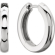 14kt White PAIR 14.00 MM Polished HINGED EARRING