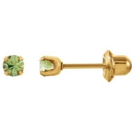 Picture of YP AUGUST 03.00 MM P SOLITAIRE BIRTHSTONE EARRING